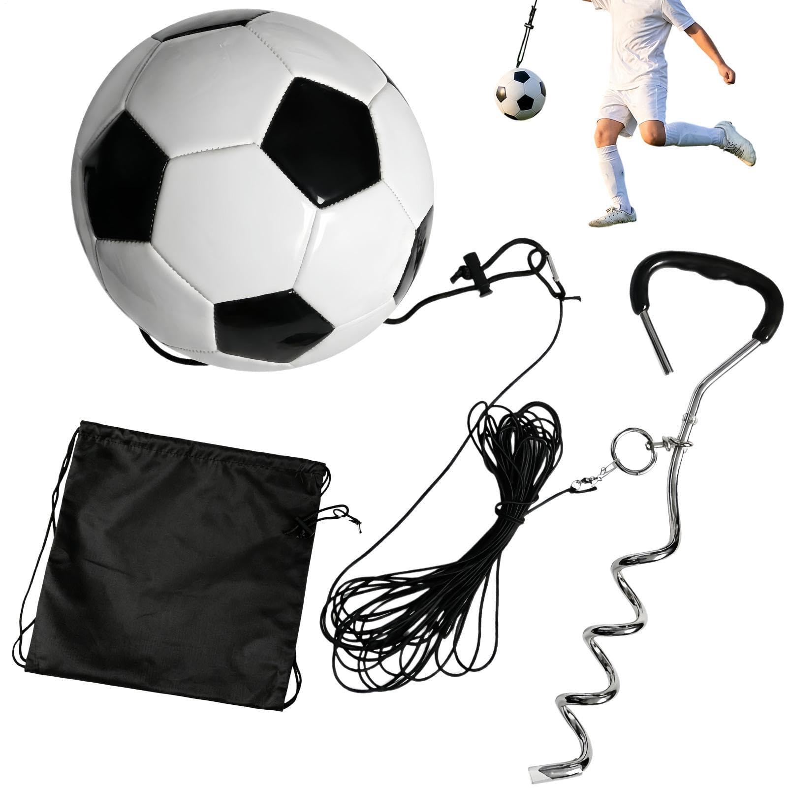 Allenatore per Pallone da Calcio Attrezzatura Sportiva con Corda e | Attrezzatura da Allenamento Calcistico per Campeggio, , Scuola, Giochi, Stadio, Cortile, Prato e Esterno