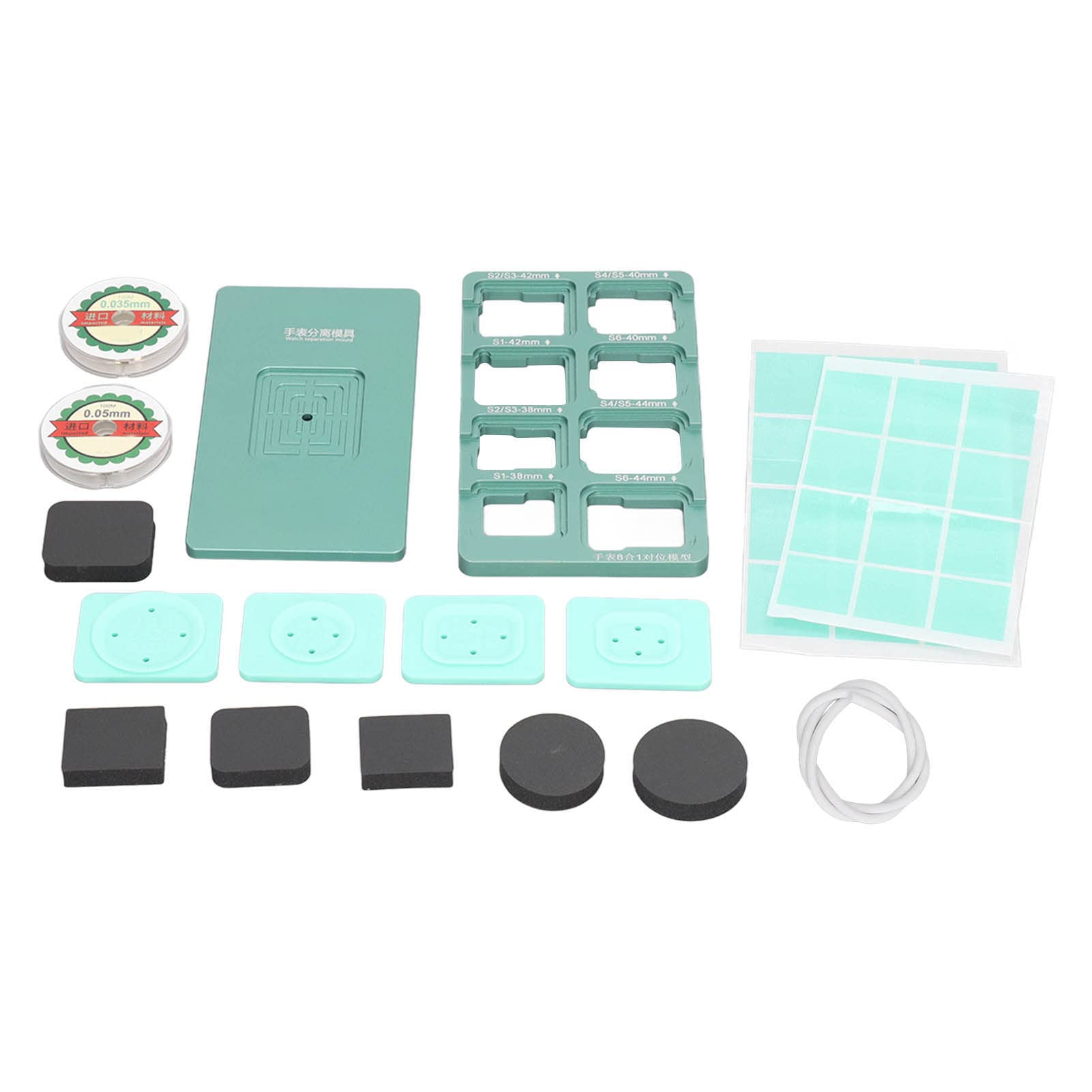 Uhren-Reparatur-Werkzeug-Set, professionelle Positionierungsform aus Aluminiumlegierung, Silikon-Trennpads, Rutschfester Schwamm, Sieb-Schnittlinien-Set für Watch S1, S2, S3, S4,