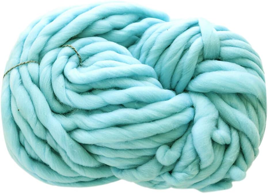 Clearance Sale !! Wool Yarn, Cotton Thread Wool Ease Super Chunky Soft Yarn Big Chunky Yarn Massive for for Crochet, Knitting & Crafting (Light Blue)