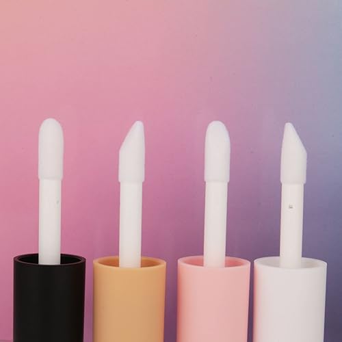 Miniatura 4 de COSIDEA 15 tubos vacíos de PETG grandes doe foot Wand Lip Gloss Tubes de 0.3 fl oz 0.33 oz tubo de brillo de labios rosa con aplicador de cepillo