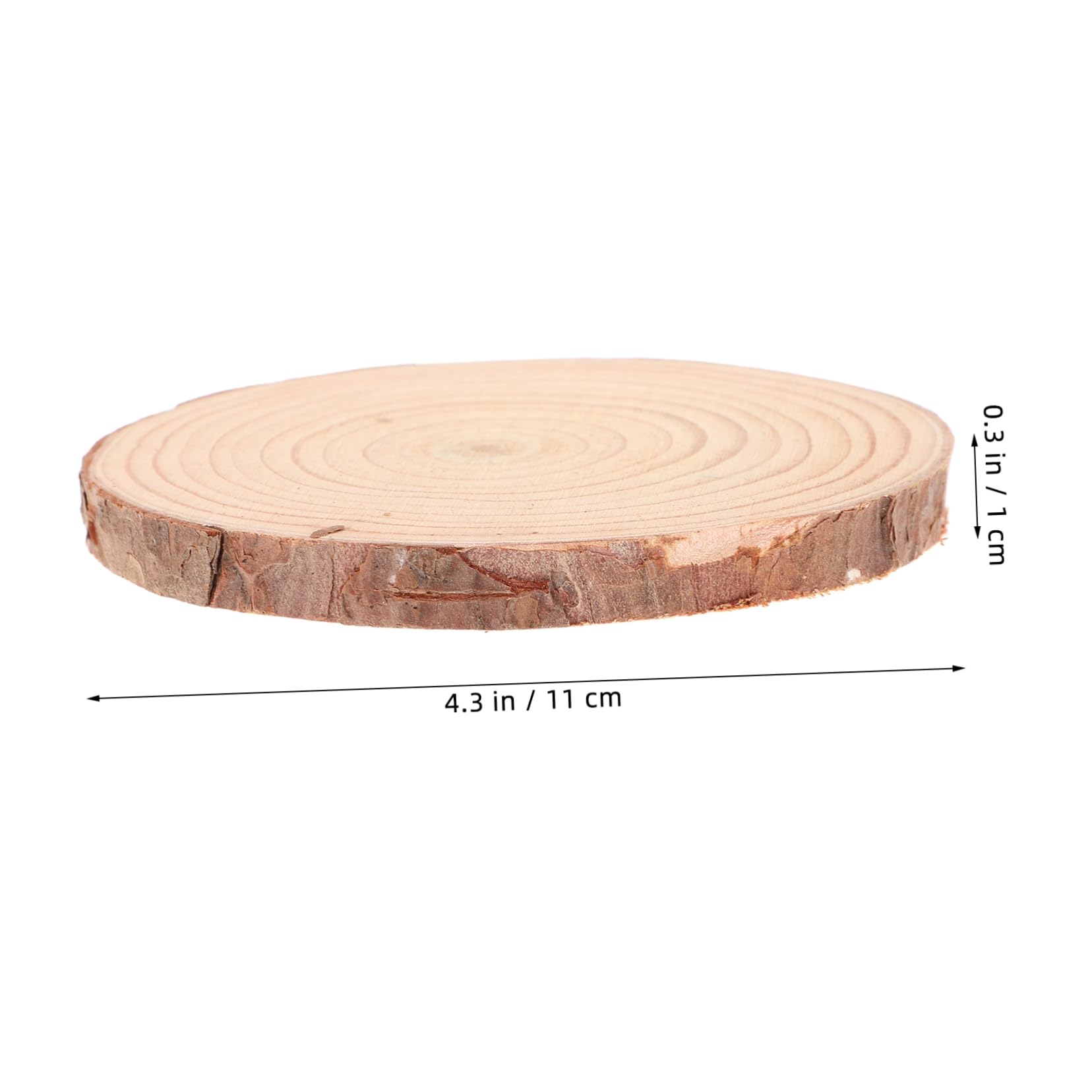 jojofuny 10pezzi Cerchi Rotondi in Legno Naturale Fette Legno Per Decorazioni Artistiche Kit Fai Da Te Per Centrotavola Dischi Non Finiti Da Matrimonio