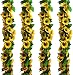 LSKY 2Pc 7.2ft/pc Artificial Sunflower Garland with 16pc Sunflower Heads Silk Flower Ivy Vine Garland Sunflower Decor for Home Kitchen Wedding Arch Baby Shower Decor