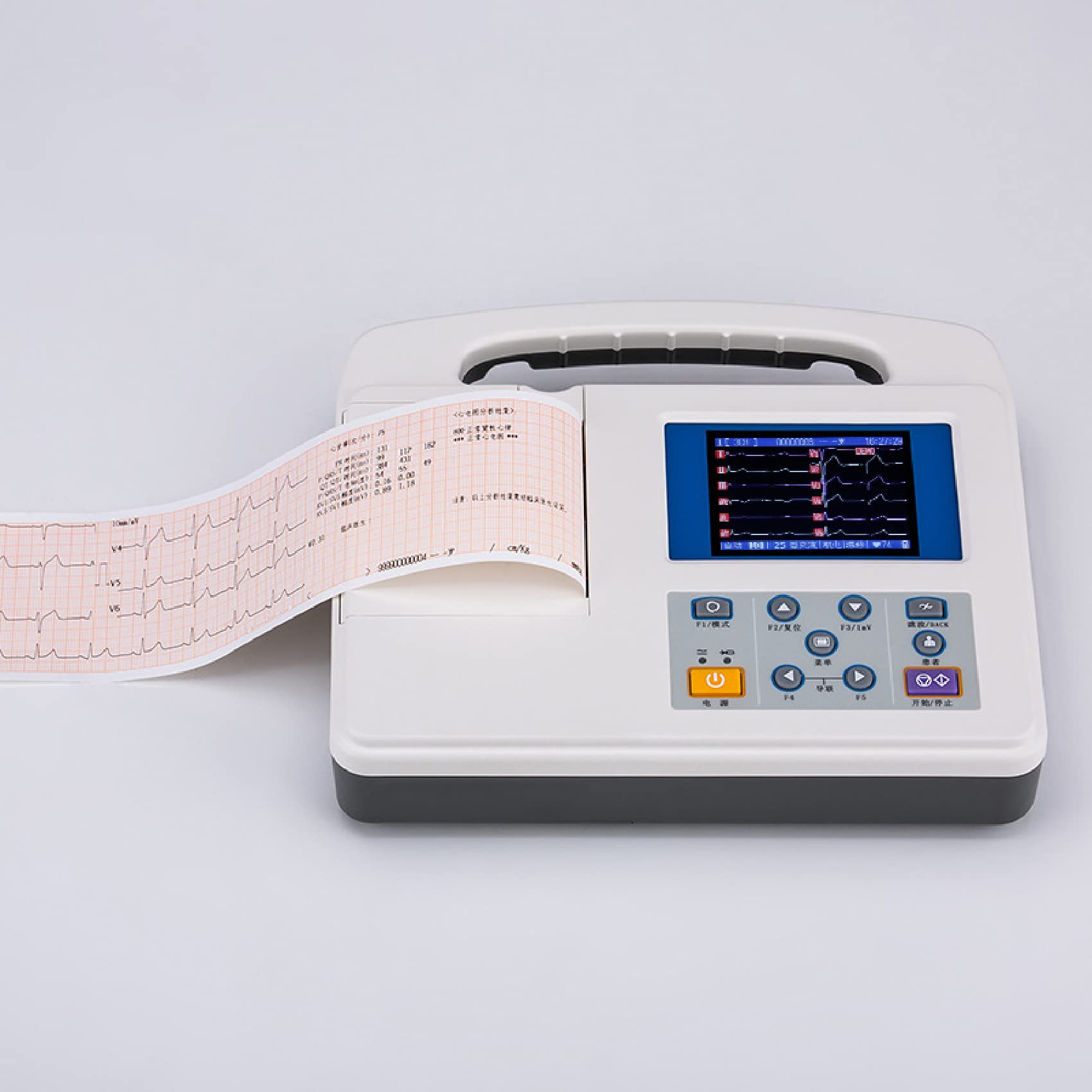 Easy-Monitor-Einheit, tragbarer EKG-/EKG-Monitor, professionelles Farb-LCD-Digital-12-Kanal-3-Kanal-Gerät mit Druckpapier für die medizinische Mundpflege, Vitalzeichen-Intensivstation CCU
