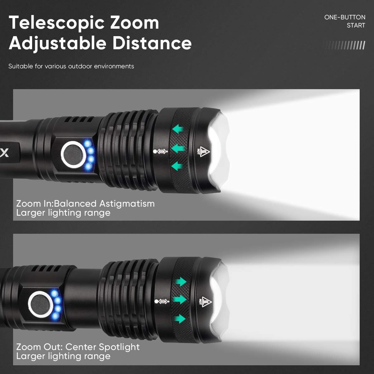 X Store Flashlights Rechargeable Flashlight Waterproof Image