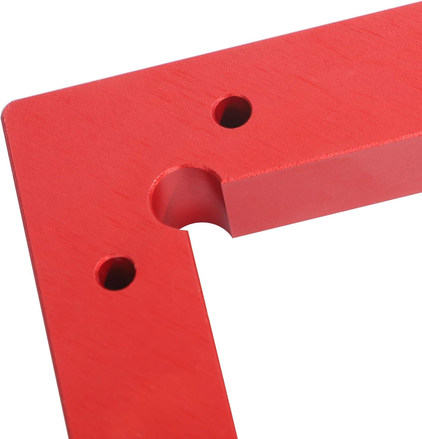 Flash Sale KINJOEK 4 PCS 4.7 x 4.7 90 Degree Aluminum Alloy Positioning Squares Woodworking Corner Clamps, Clamping Square Right Angle Machinist Square Tools for Picture Frame Box Cabinets Drawers, Red