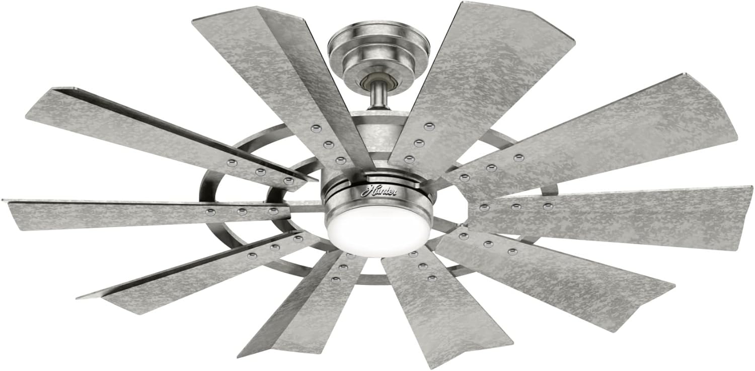 Hunter Fan Company 50730 Crescent Falls Ceiling Fan, 44, Galvanized