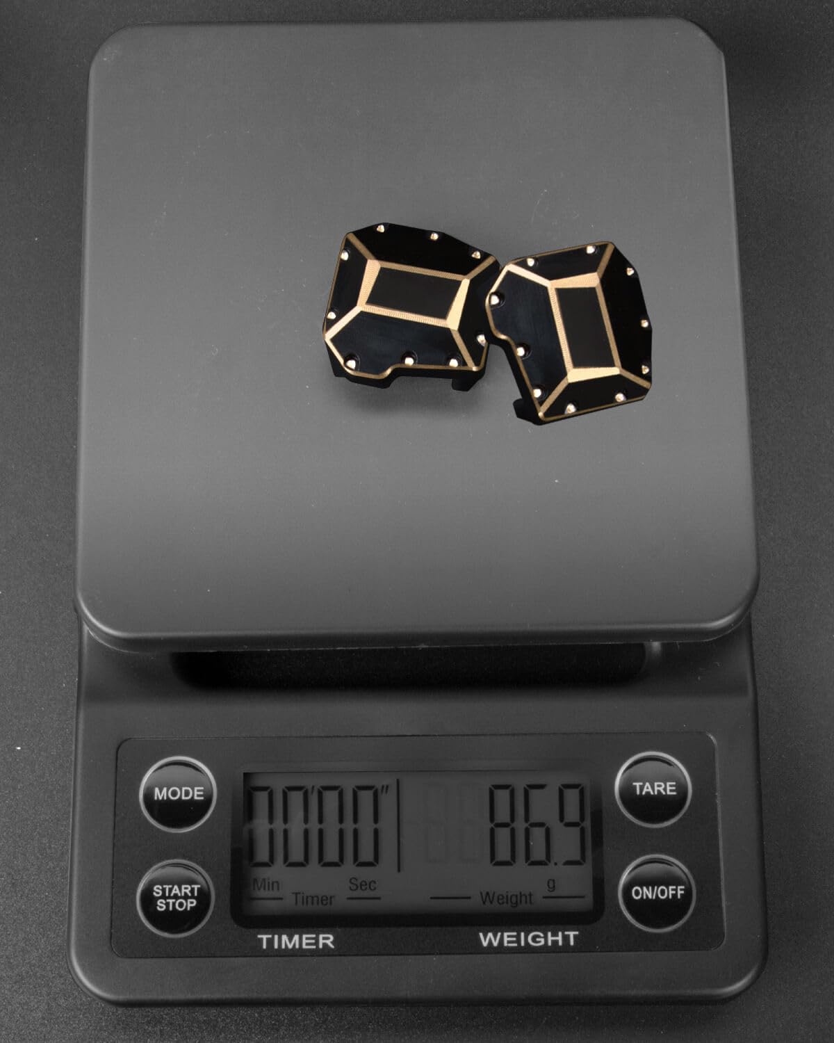 Brass Axle Diff Cover Upgrades Part for Axial SCX10 III Portal Axles,ARRCat 2PCS Brass Axle Diff Cover Heavy,Black