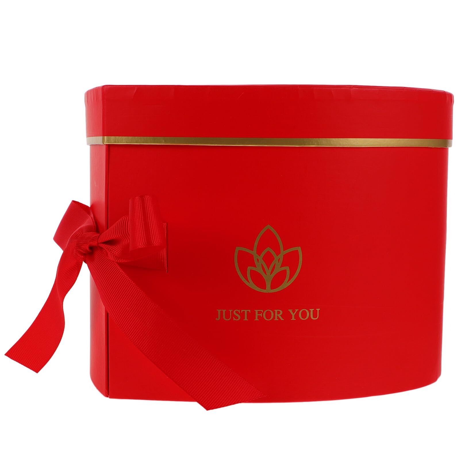 Homoyoyo Herzförmige Geschenkbox mit Deckel Doppellagige Blumenverpackung aus Papier Rot mit Transparentem Sichtfenster und Drehbarem Design für Blumenarrangements und Valentinstag