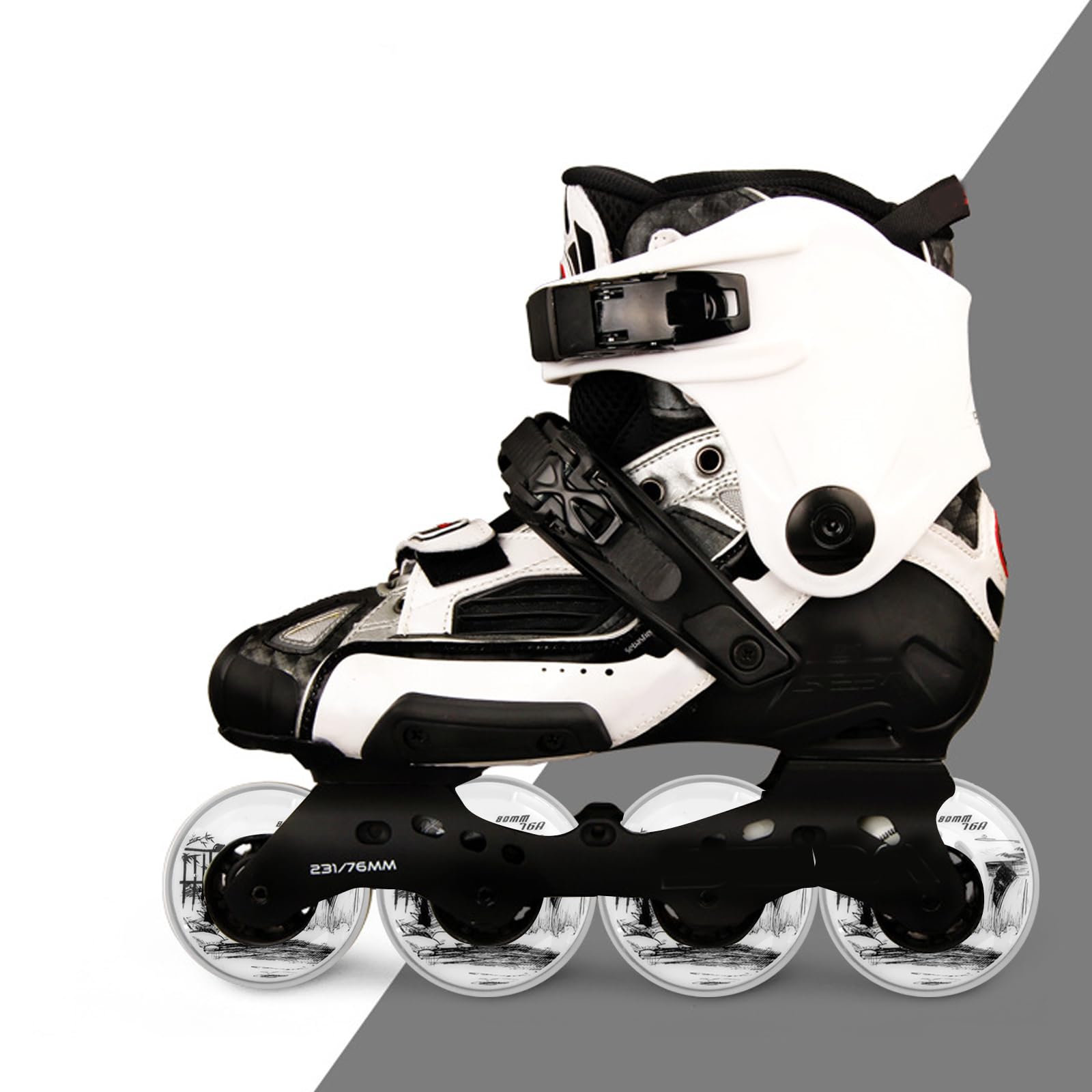 Genérico Ruedas de Repuesto para Patines en Línea Exterior Interior 76A 72 mm 76 mm 80 mm en Línea Alta Elasticidad Resistente Al Desgaste Paquete de 8