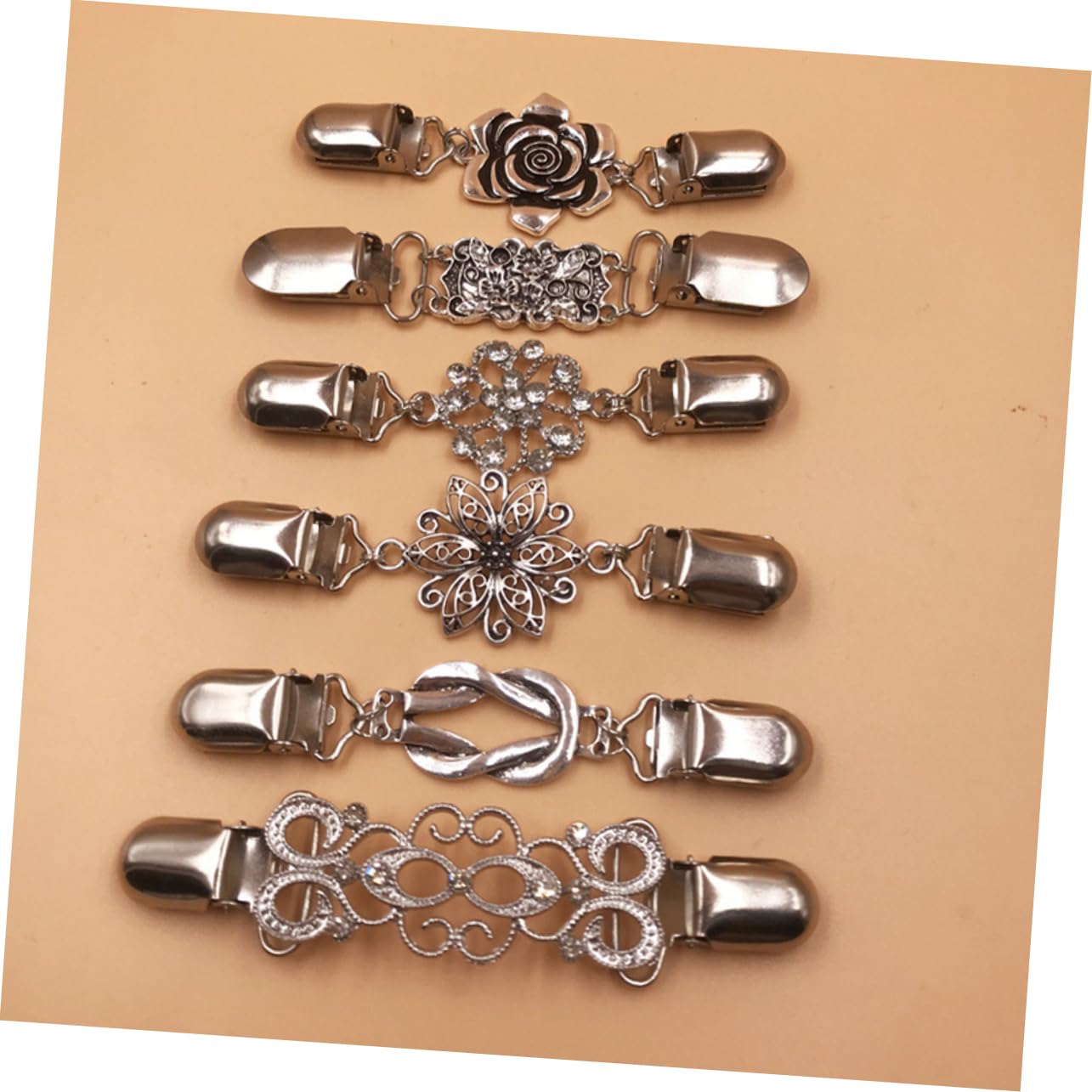 SOIMISS 18piezas Alfileres De Cadena Clip De Suéter Broche Decorativo De Flores Para Cuello De y Suéter Accesorios Elegantes Para Ocasiones Formales y Casual