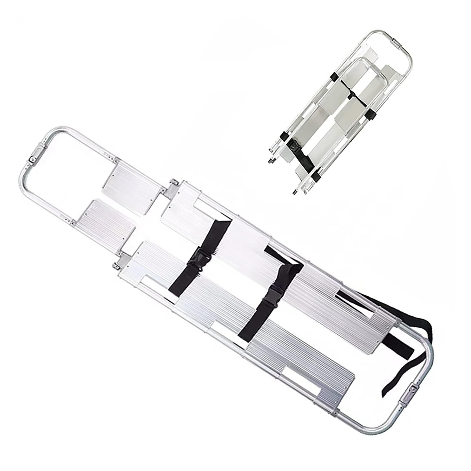 SWENEEN Folding Stretcher,Portable Stretcher,Thickened Aluminum Alloy Scoop Stretcher For Home Emergency Hospital Use,