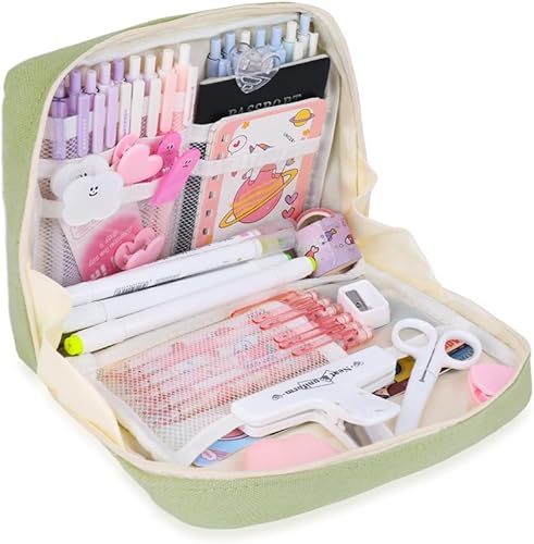 Miniatura 2 de iSuperb Estuche grande para lápices, gran capacidad, puede contener un libro, bolsa para bolígrafos, impermeable, para adultos, niños, estudiantes