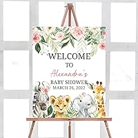 Vista 10 de Letrero de bienvenida personalizado para baby shower, tablero de bienvenida personalizado con oso de peluche para baby shower, decoración neutra