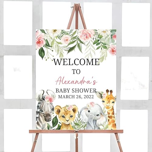 Miniatura 10 de Letrero de bienvenida personalizado para baby shower, tablero de bienvenida personalizado con oso de peluche para baby shower, decoración neutra