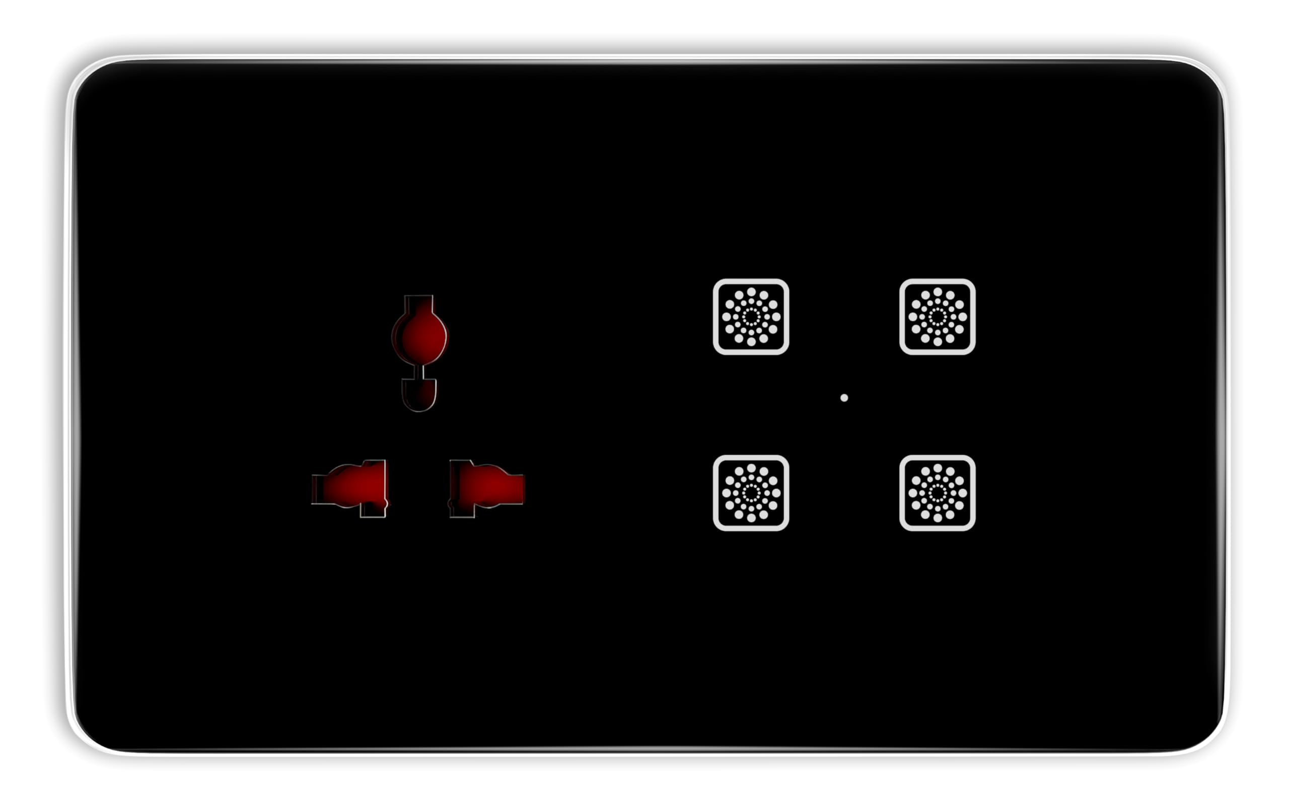 Smart Switch Board (WiFi + Remote) (White) (4M Size) : 4 Switch + Socket | 3 Year Warranty | Works with SmartLife App | Glass Touch — Amazon image 7