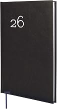 Finocam - 2026 Week to View Calendar January - December (12 months) Year Planner 2026 Hardback Hardback Padded Milano Black Spanish