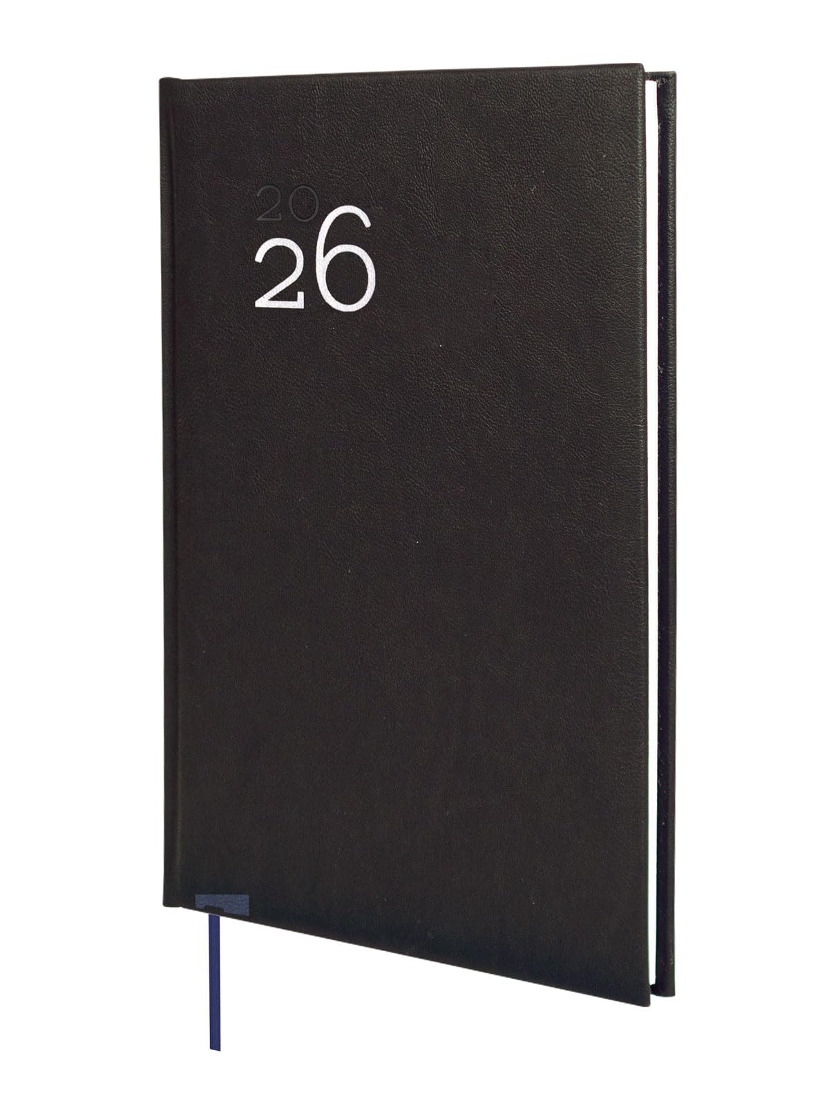Finocam - Agenda 2026 Week to View Vertical | January - December (12 months) | 2026 Yearly Planner | Bound Hardcover Padded Milano - Black - Spanish