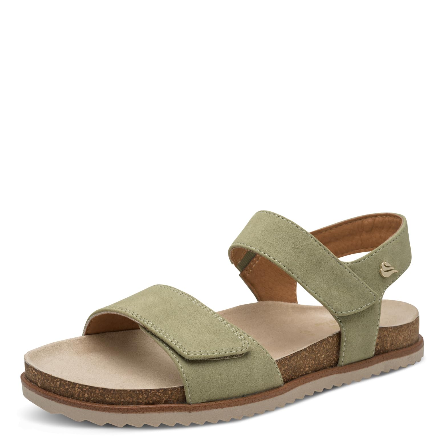 Jana Women's Wedge/Plat Sand MultiAdj+Vegan Wedge Sandals, Olive, 41 EU