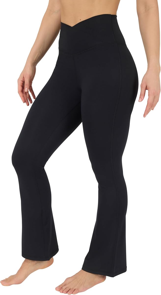 Womens Flare Legging Crossover High Waisted Squat Proof Bootcut Yoga Pant 29"/31.5"