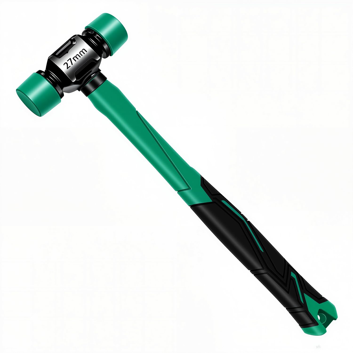 Rubber Mallet Double-Faced Flooring Hammer Rubber Mallet Hammer 25 mm Small Nylon Hammer Rubber Hammer Soft Hammer for Jewelry Furniture Floor Tile
