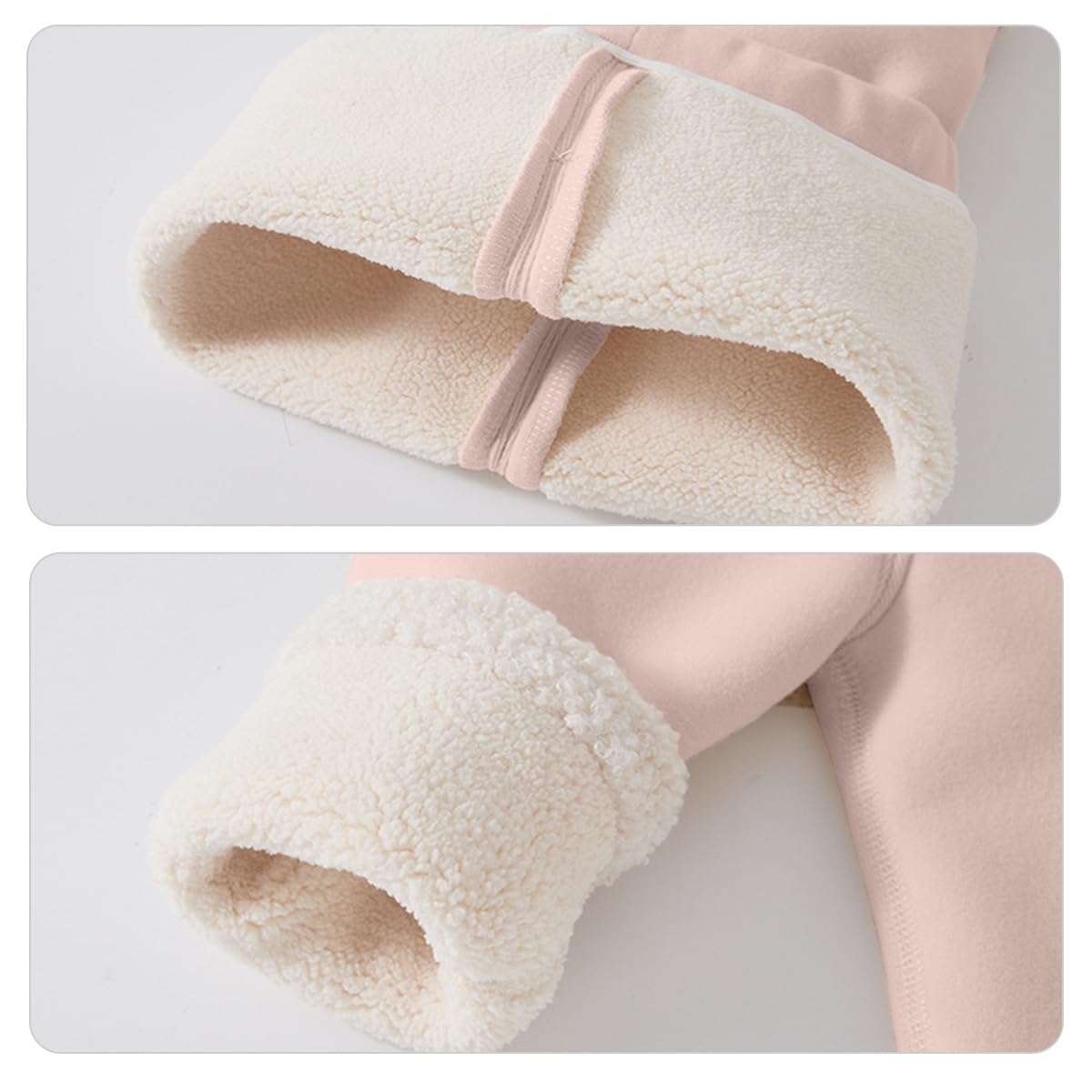 Legging Thermique Epais Coton Fille 6-9-12 Mois - 2-3 Ans, Leggings Chaud Polaire avec Schleifen Hiver Filles Pantalon Thermiques épais sous-vêtements Chaud d'hiver mesurant 66 et 95 cm