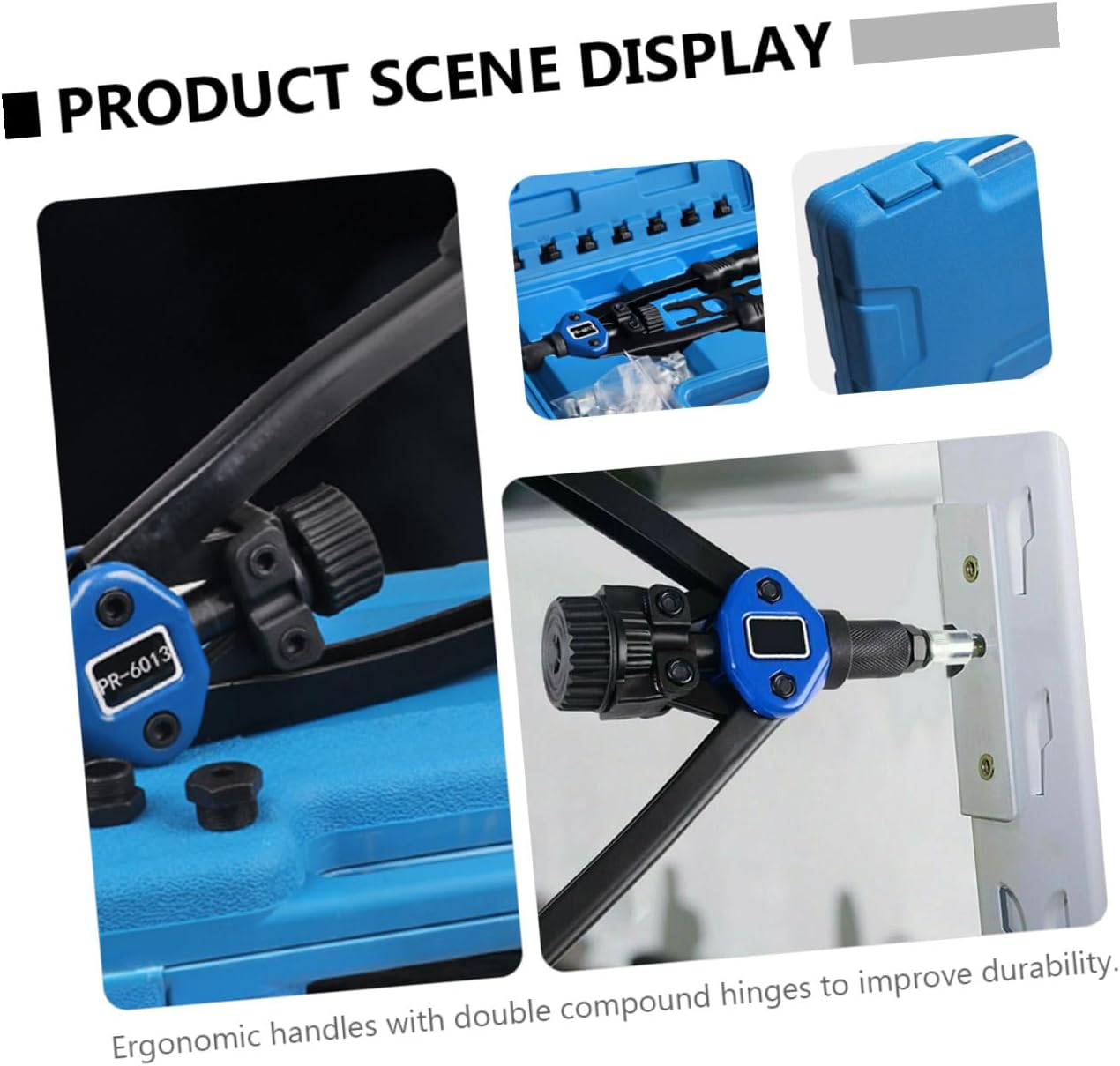 Cabilock 140pcs Hand Rivet Nut Setting Tool Kit M3-m Size Threaded Rivet Nut Installer with Manual Riveter for Automotive Repair and Metal Assembly