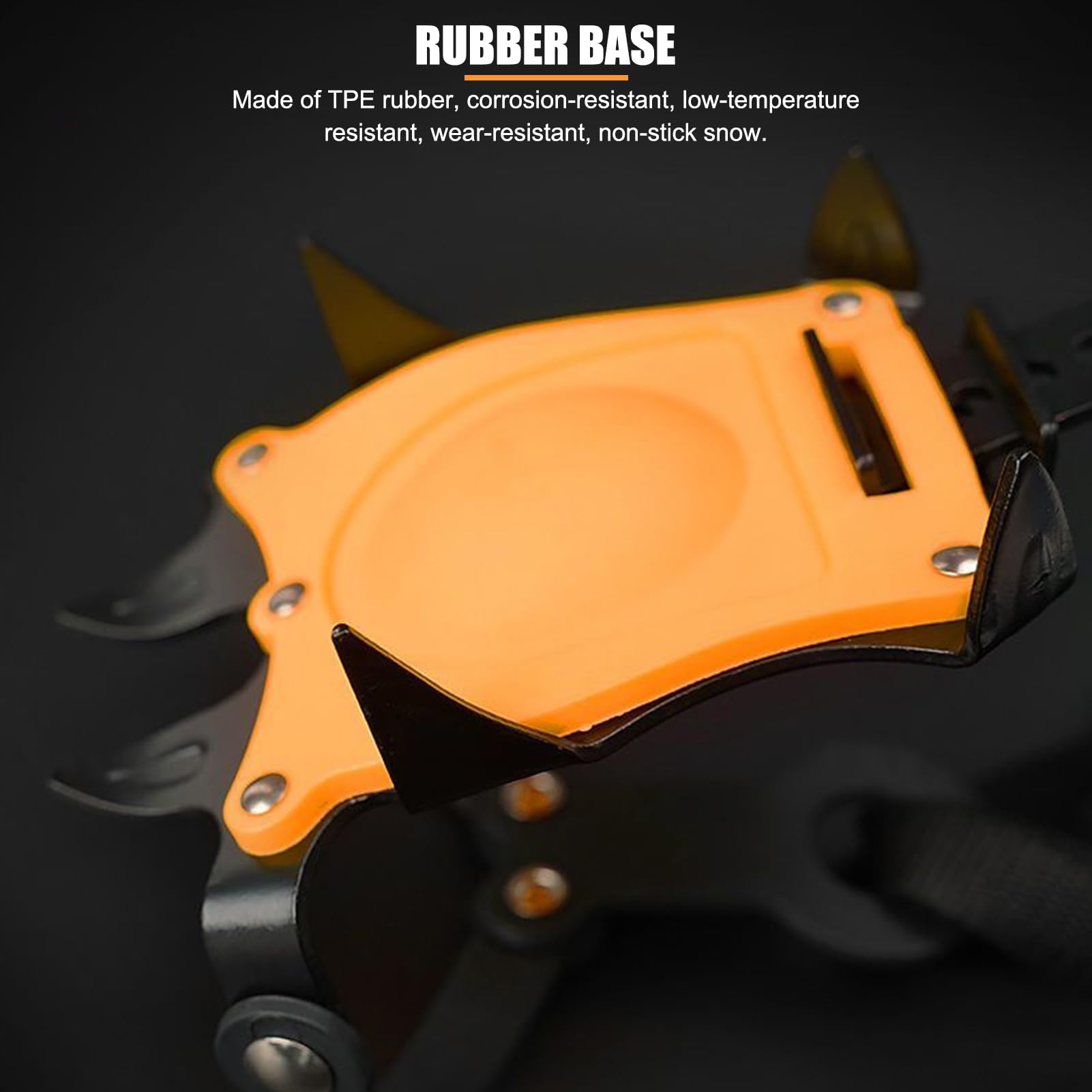 Crampones para Escalar en Hielo, Deportes al Aire Libre portátiles 10 Crampones dentados para Nieve, Pinza de Hielo Antideslizante
