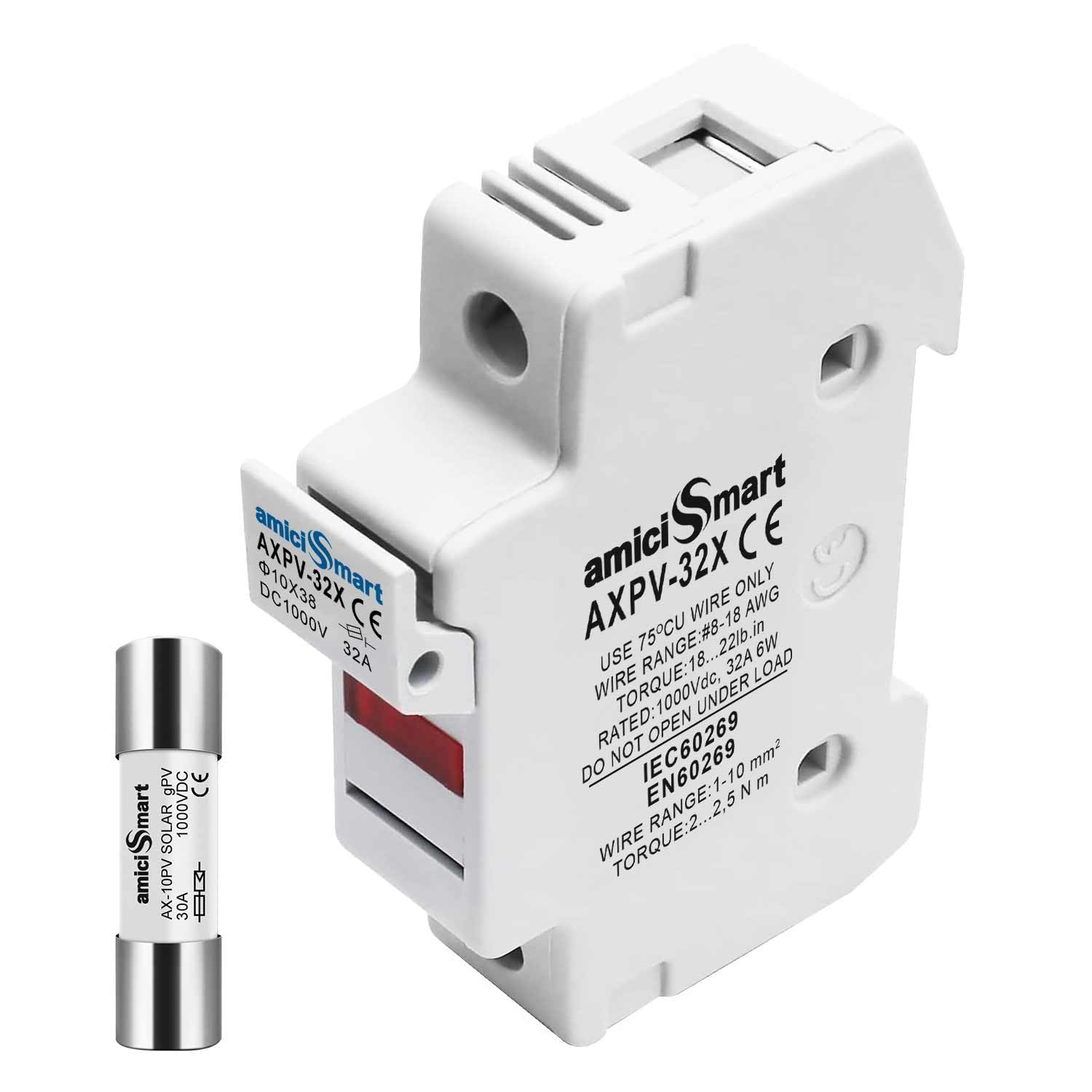 amiciSmart PV Fuse for Solar System Protection DC 1000V (1Pole 30A)-picture-25