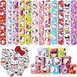 Cat Party Favors - 98PCS Cat Birthday Party Decorations Set Include 48PCS Slap Bracelet and 50PCS Ca
