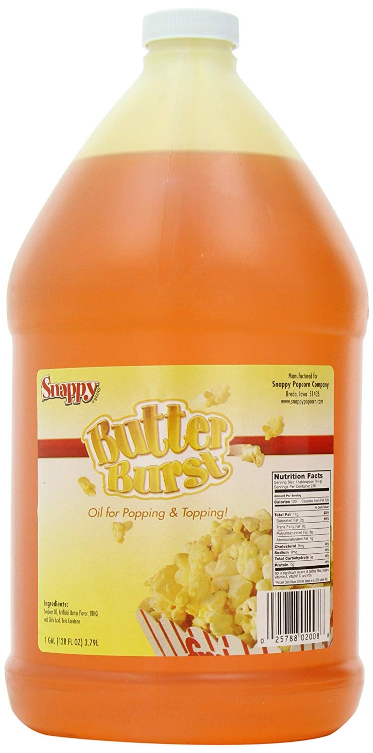 Snappy Popcorn Butter Burst Oil, 1 Gallon (128 fl oz) (.4