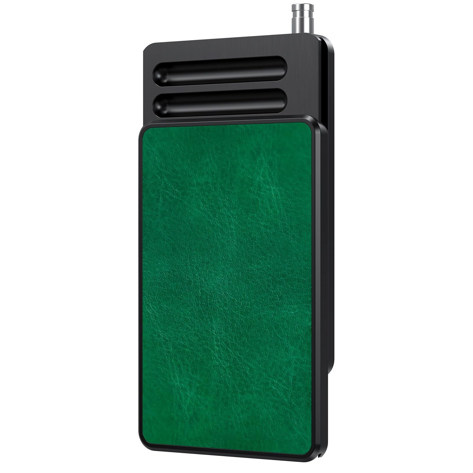 Green Organize Box, 8 Compartment Storage Box with Built Alloy Straw