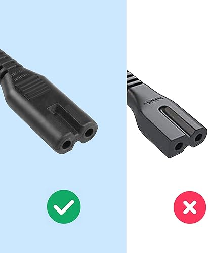 Miniatura 8 de MEIRIYFA Cable de alimentación IEC320 C7, cable de coleta, enchufe hembra C7, conector de repuesto de extensión de extremo abierto para computadora