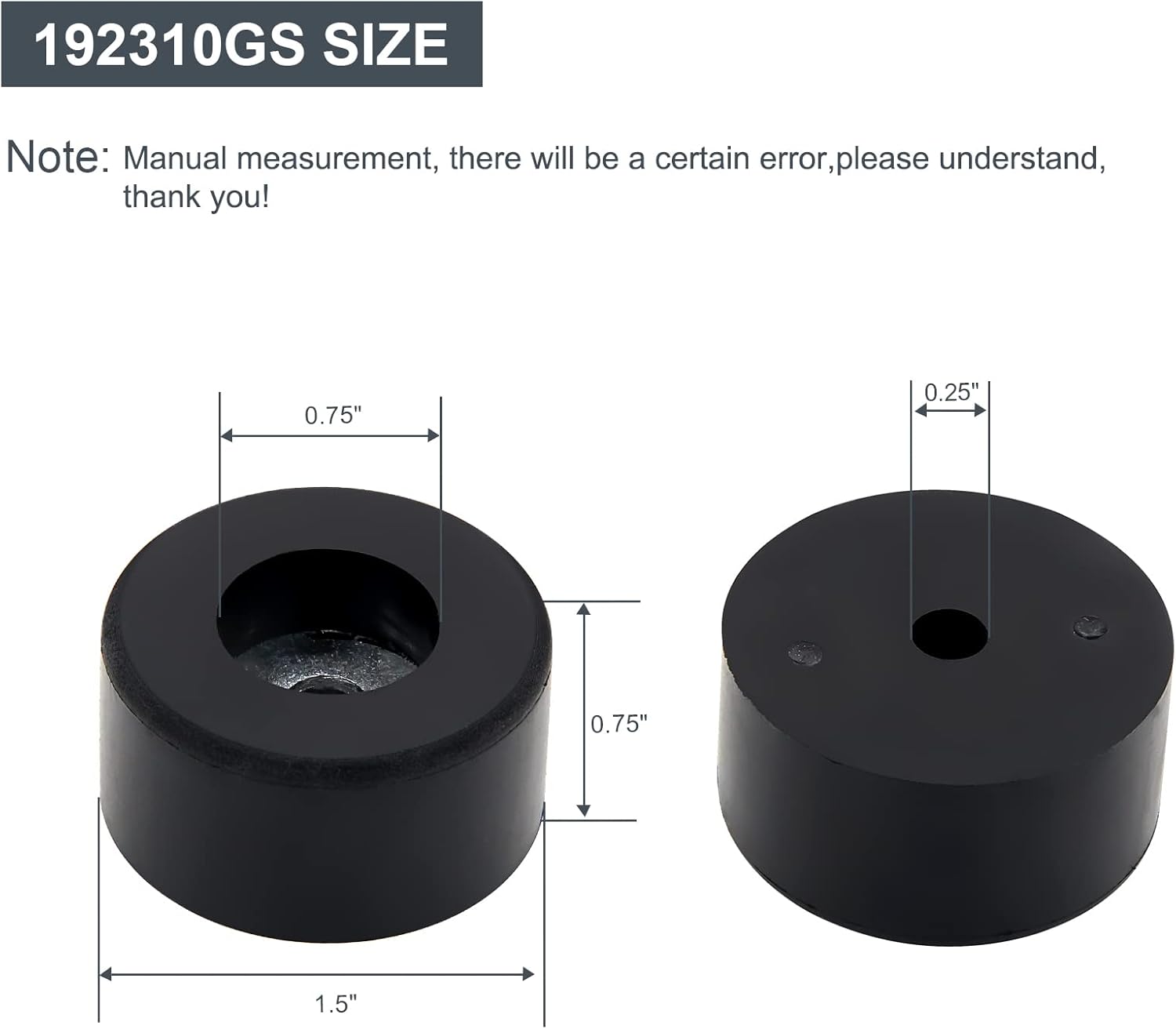 Thaekuns Air Compressor Isolator Pads - 8 Pack Replacement Rubber Feet 192310GS for Coleman Powermate, Sanborn & More - Also Ideal for Speaker Cabinets, Computer Desk, Sofa Cushions (E106661, D091007)