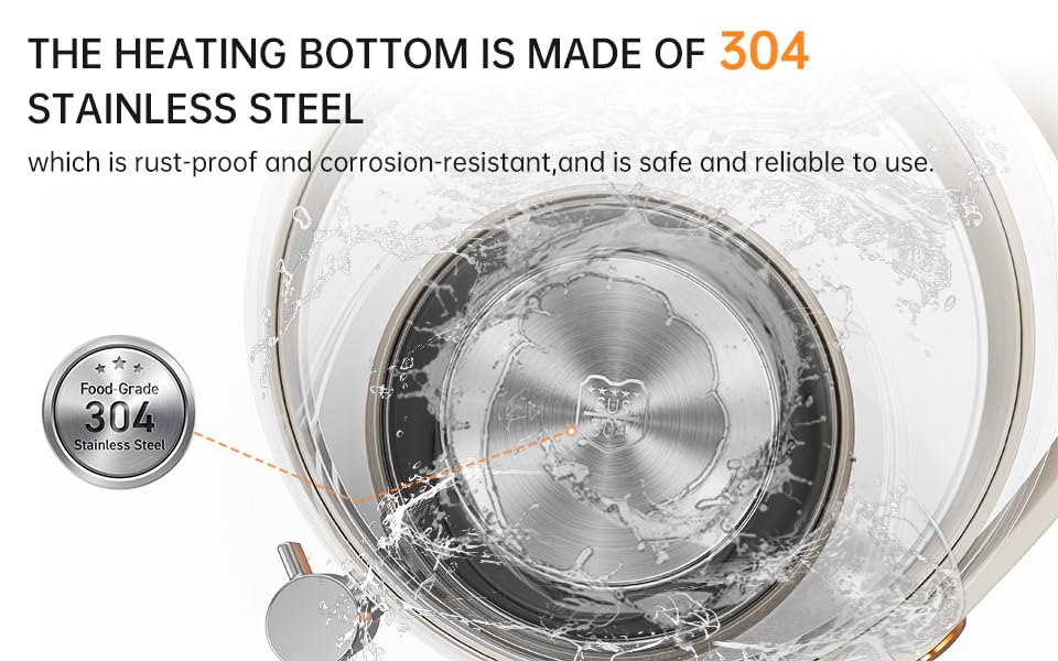 🏡🍽️Electric Kettle Health Pot – 2.5L Glass Smart Kettle with Temperature Control | 7-in-1 Multi-Function Tea Maker with Timer, Keep Warm & Touch Controls for Soup, Porridge, Herbal Brews - Image 7