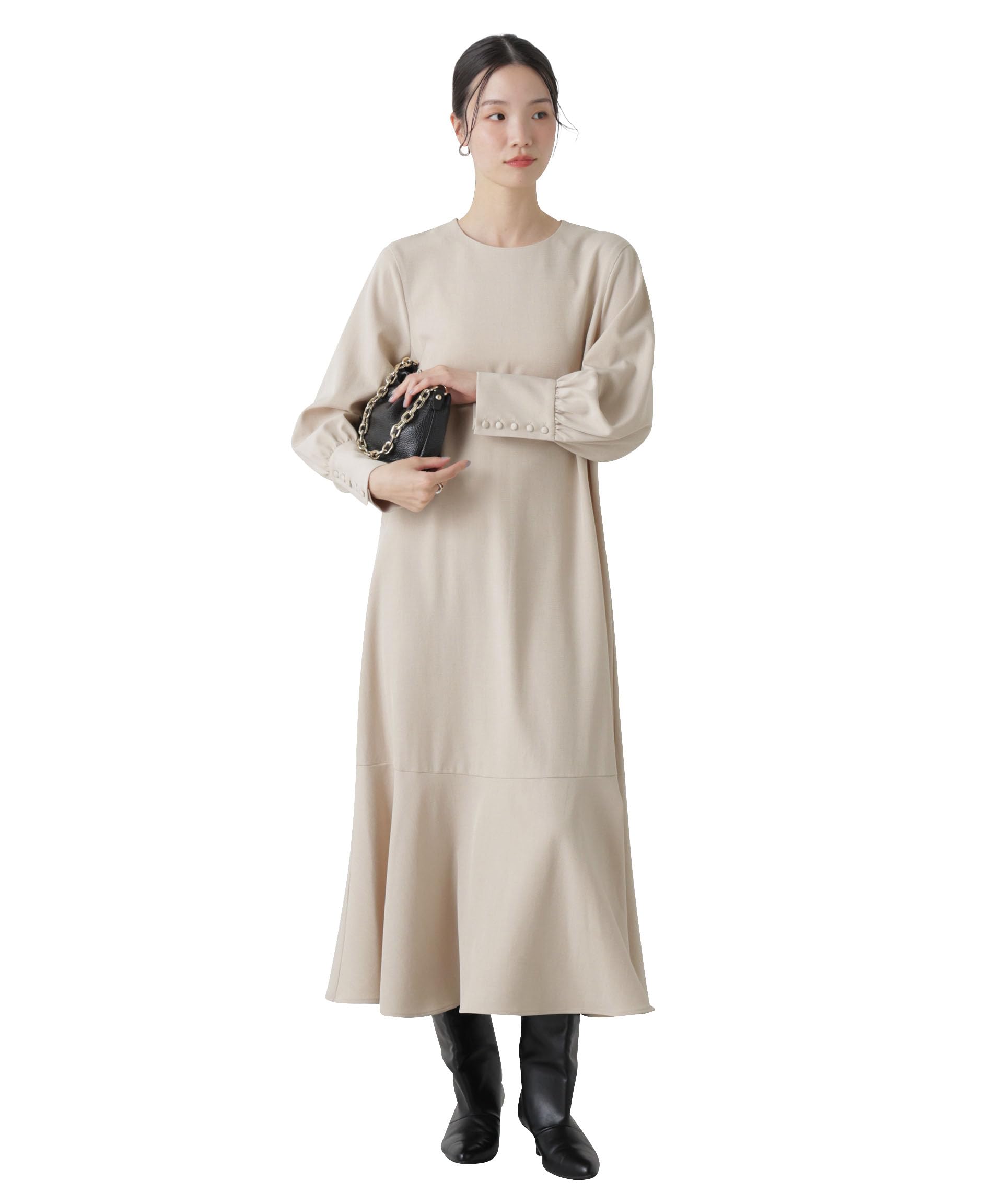 Amazon.co.jp: [ナノ・ユニバース] ヘム フレア クルミボタン スリーブ