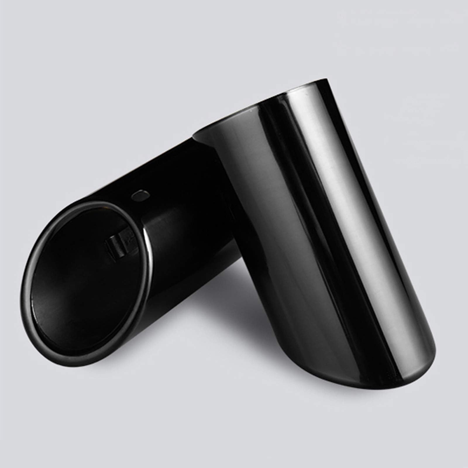 Dsycar Black Coated Polished Finish Stainless Steel Car Exhaust Muffler Tip Pipe Compatible with VW Volkswagen JETTA 2009-2018 / SAGITAR 2011-2015 / POLO 2012-2014 / GOLF 7 2013-2015 (Black)