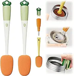 Escova de Limpeza 3 em 1 para Copos Garrafas Canecas Mamadeiras Jarras Recipientes Escova Multifuncional para Limpeza