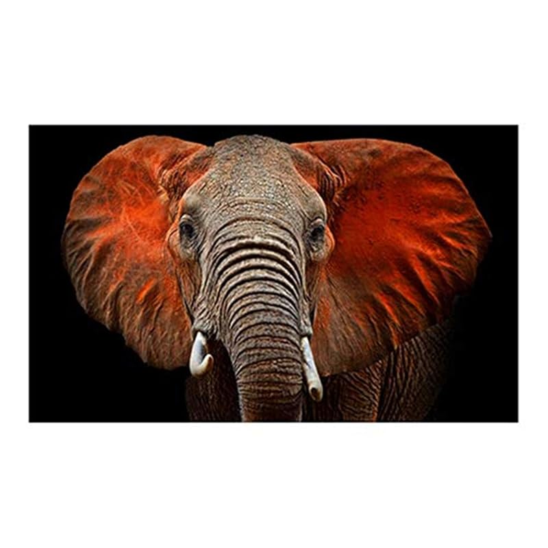 Yosemite Home Decor 36 in. x 60 in. Loxodanta Tempered Glass Wall Art AR30318427