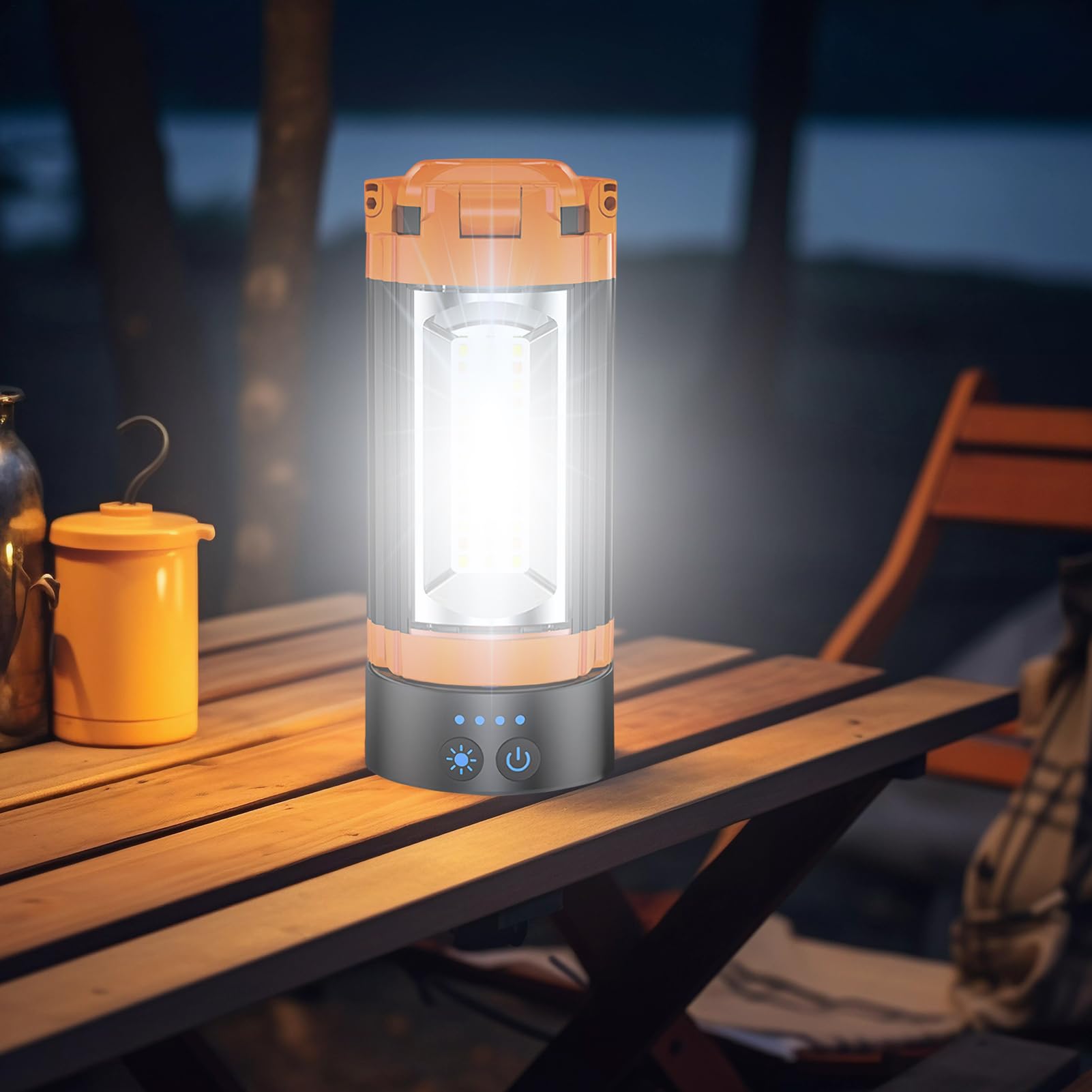 Latarka kempingowa teleskopowa 4 tryby, 10000mAh przenośna lampa LED ze | Przenośna latarka robocza Do prac nocnych, warsztatu, garażu, naprawy ciężarówek, wędkarstwa, spawania
