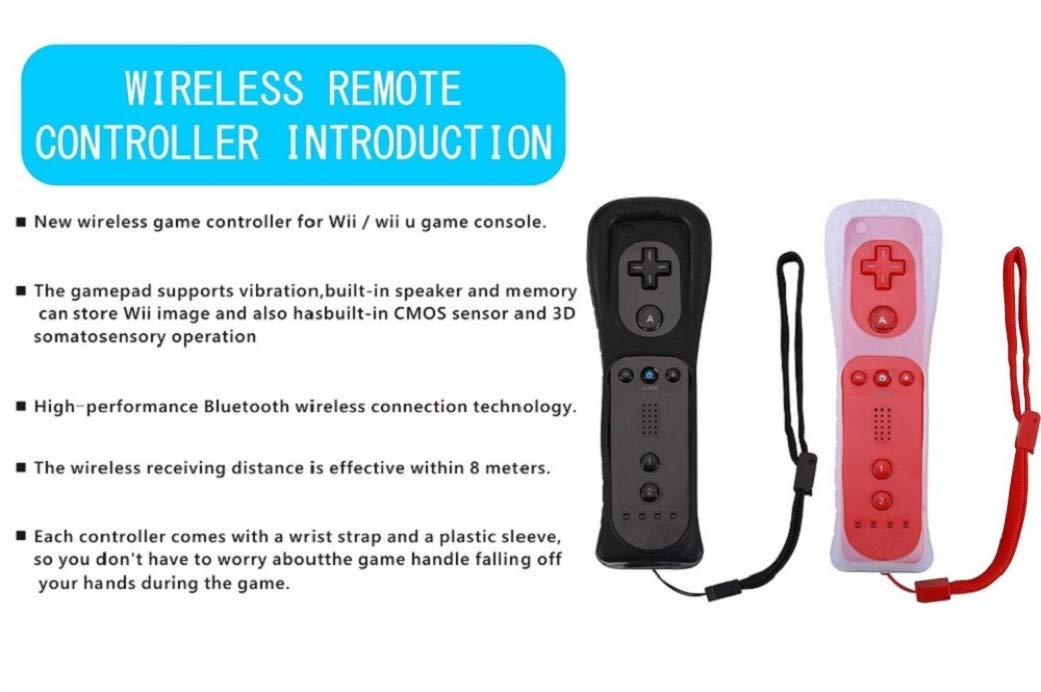 ZeroStory - Mando inalámbrico y mando Nunchuck con funda protectora de silicona y correa para la muñeca
