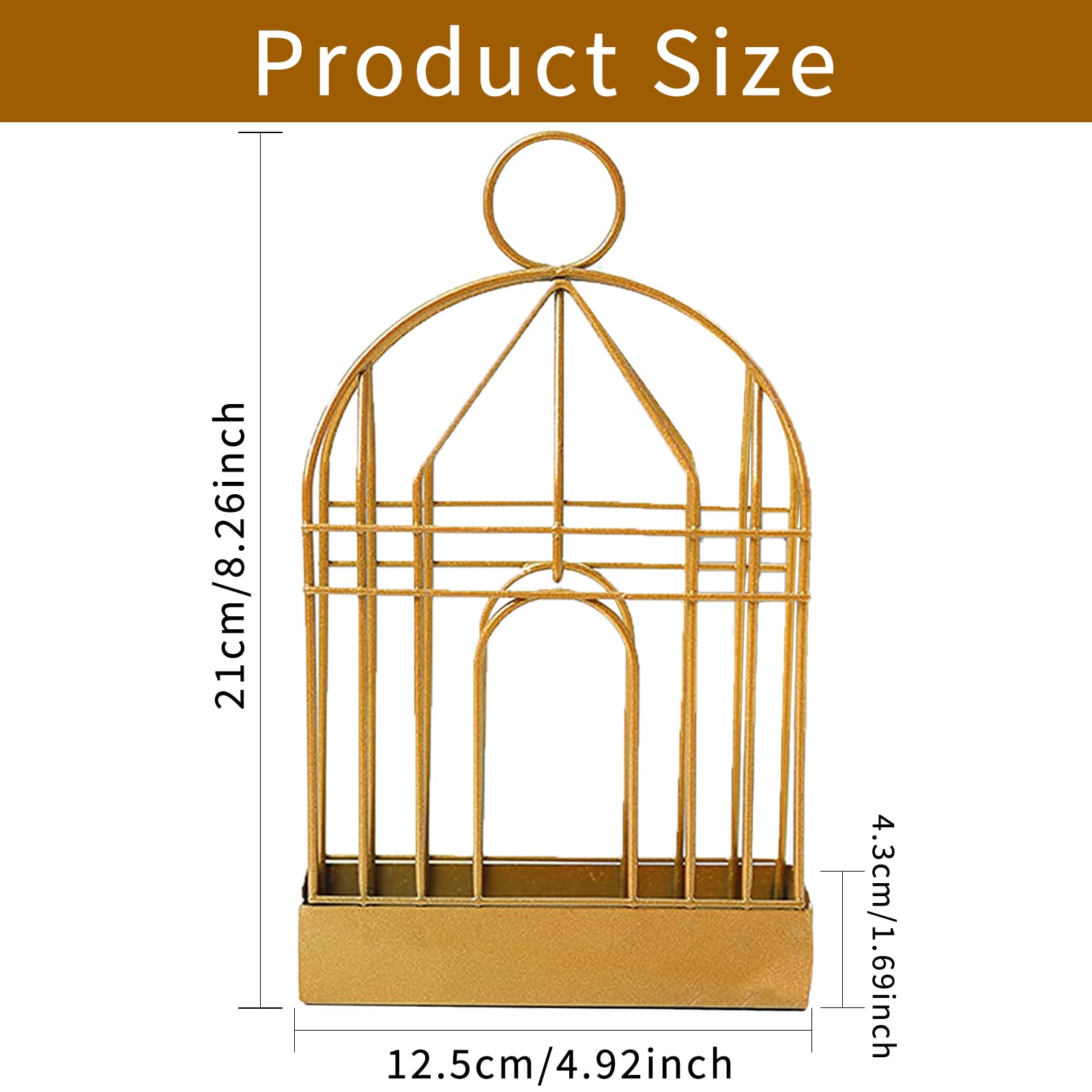 Porta Zampirone Decorativo In Ferro Oro/Nero - Maniglia, 12,5x4,3x21 Cm, Supporto Per Spirali Antizanzare Da Interno/Esterno, Sicuro E Riciclabile