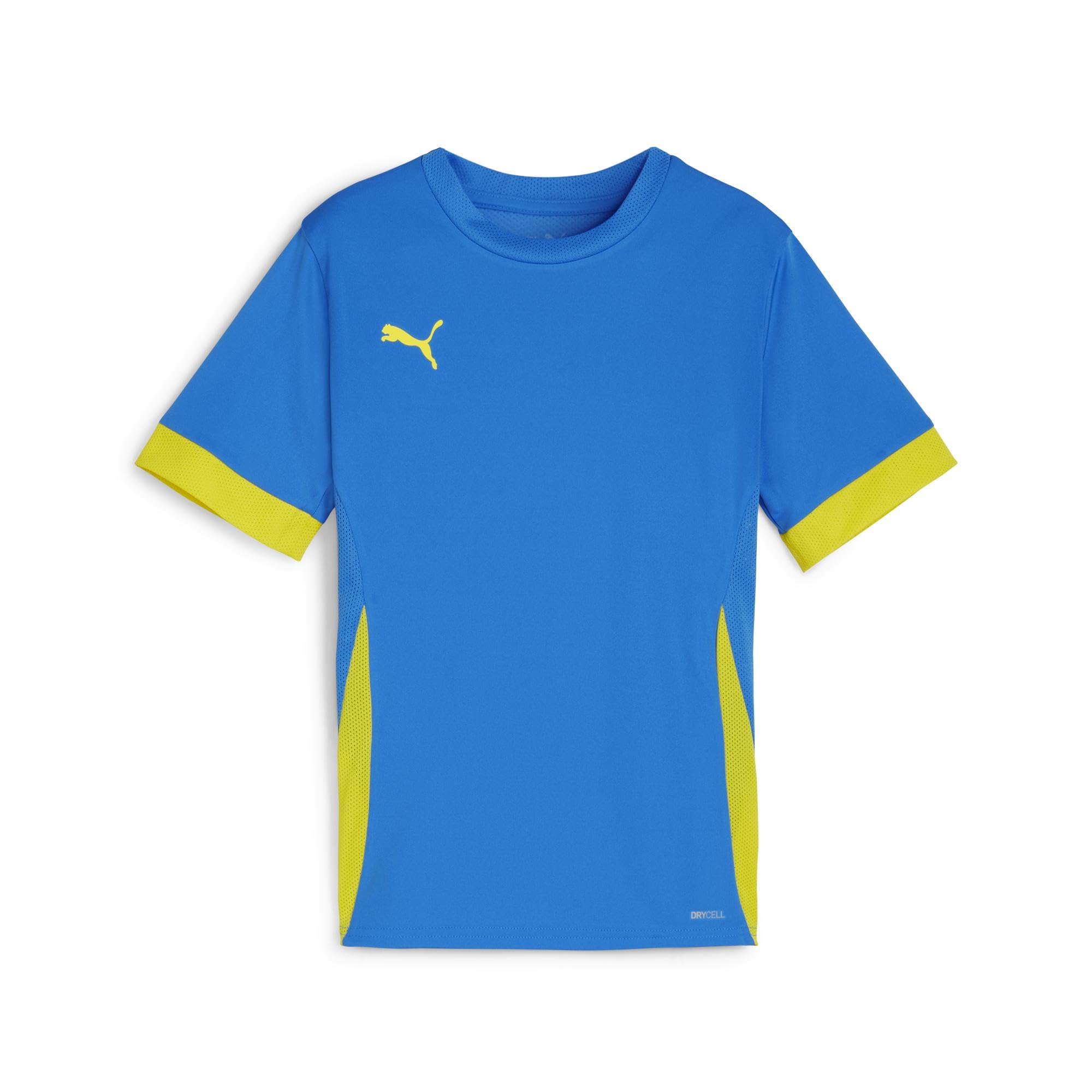 PUMA Unisex Teamgoal Matchday Jersey Jr Football Shirt, Electric Blue Lemonade-Faster Yellow, 140 EU