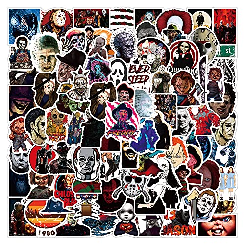 Horror Film Charaktere Aufkleber 100 Stück Graffiti Wasserfeste Vinyl Horror Sticker für Laptop Wasserdicht Gitarre Koffer Halloween