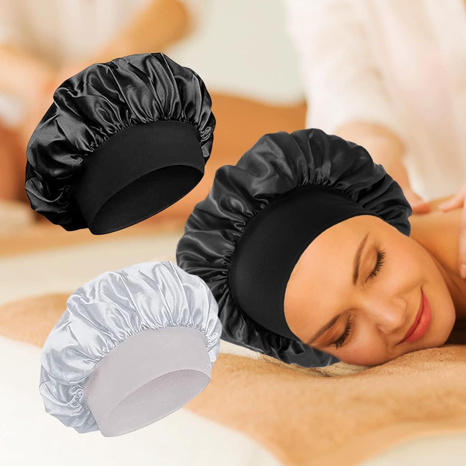 Cuffia Seta Capelli Notte,Cuffia Capelli Ricci Not Cuffia for capelli in raso regolabile, con visiera for lo styling dei capelli lunghi, for la cura dei capelli delle donne, con fascia for la testa in