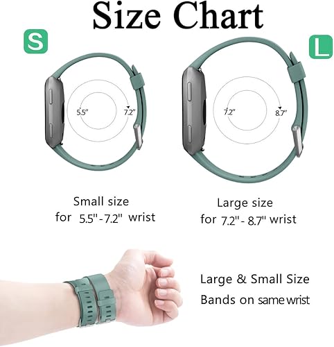 Vista 77 de Wepro - Correas para reloj inteligente, compatibles con Fitbit Versa, Versa 2 y Versa Lite SE, para mujeres y hombres, pequeños y grandes, Azul Azul