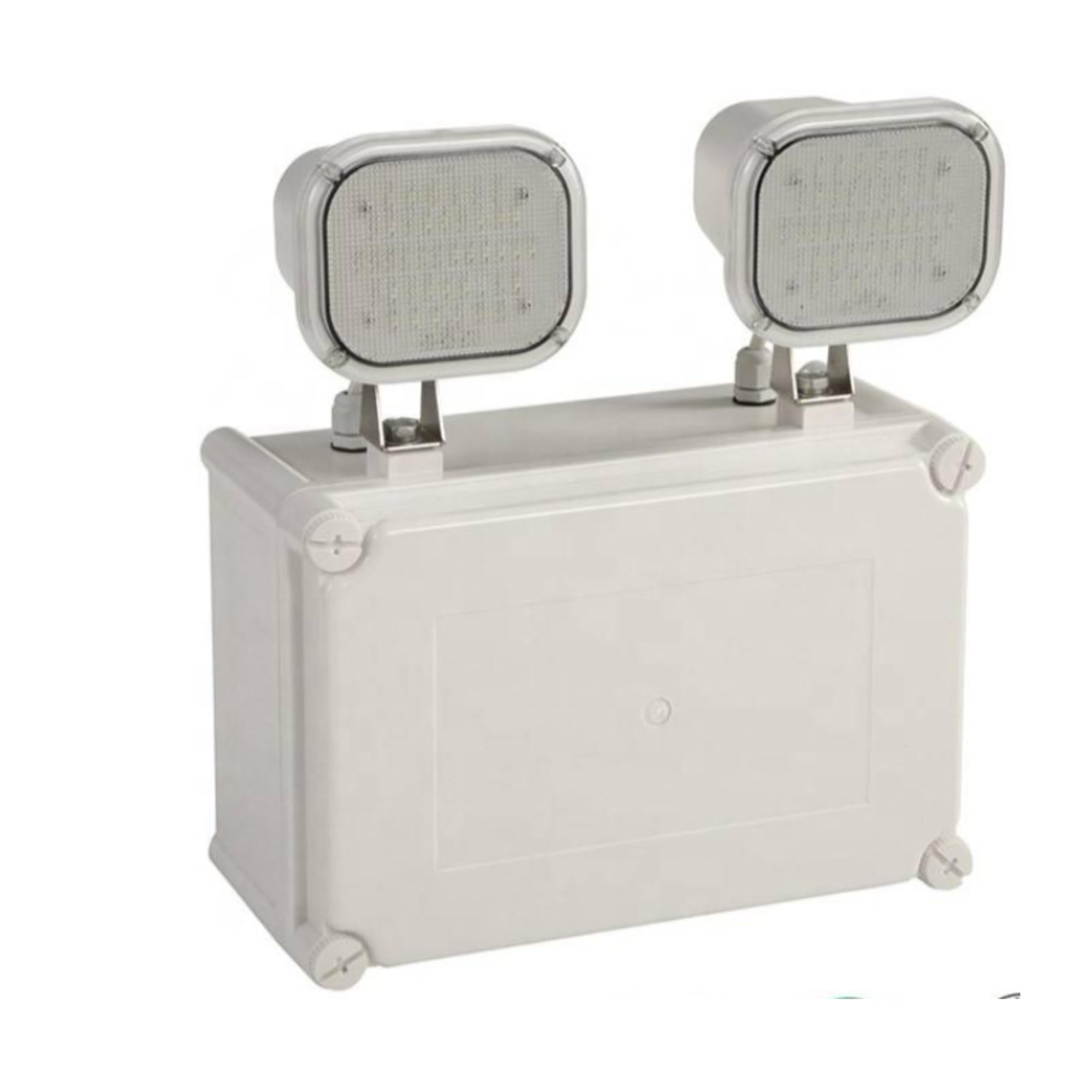 BARCELONA LED Luz de Emergencia LED Industrial 12W (2x6W) IP65 Impermeable – 600 lm – Batería 6V 4500mAh – Autonomía 3h, Activación Automática, Iluminación de Seguridad para Naves, Parkings y Salidas
