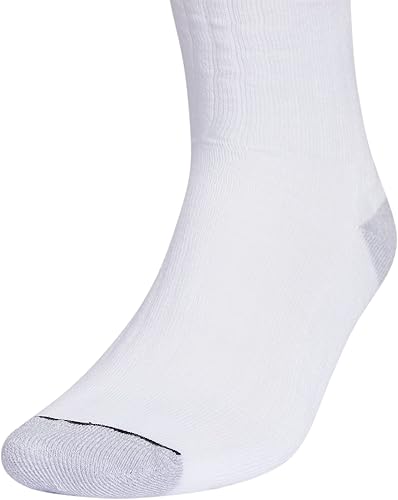 Miniatura 2 de adidas - Calcetines atléticos acolchados para hombre (3 pares) con tira de logotipo gráfico a rayas