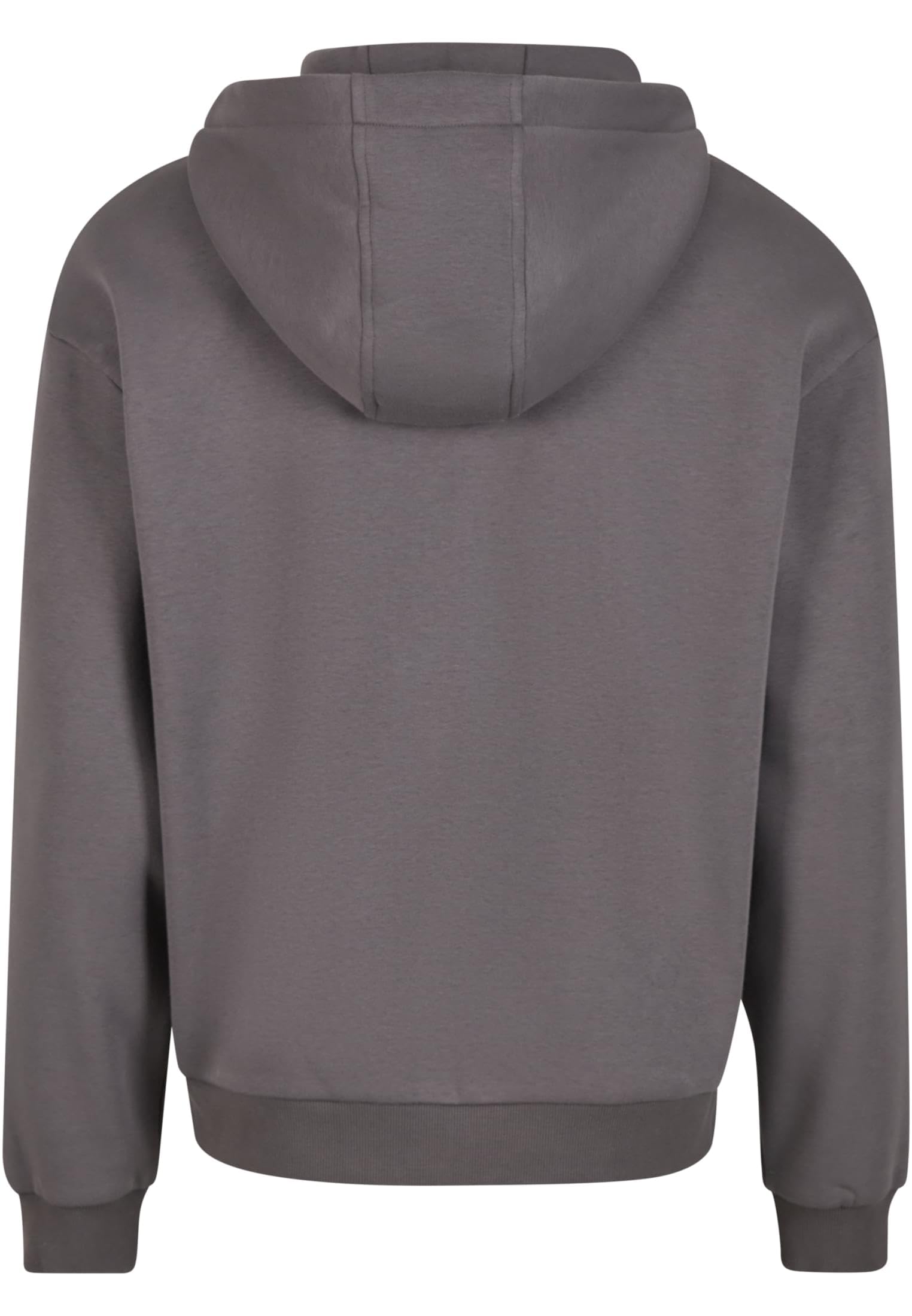 Urban Classics Męska bluza z kapturem Fluffy Zip Hoody, puszysta bluza z kapturem z zamkiem błyskawicznym, bluza z kapturem dla mężczyzn, oversize fit, Magnet, XL