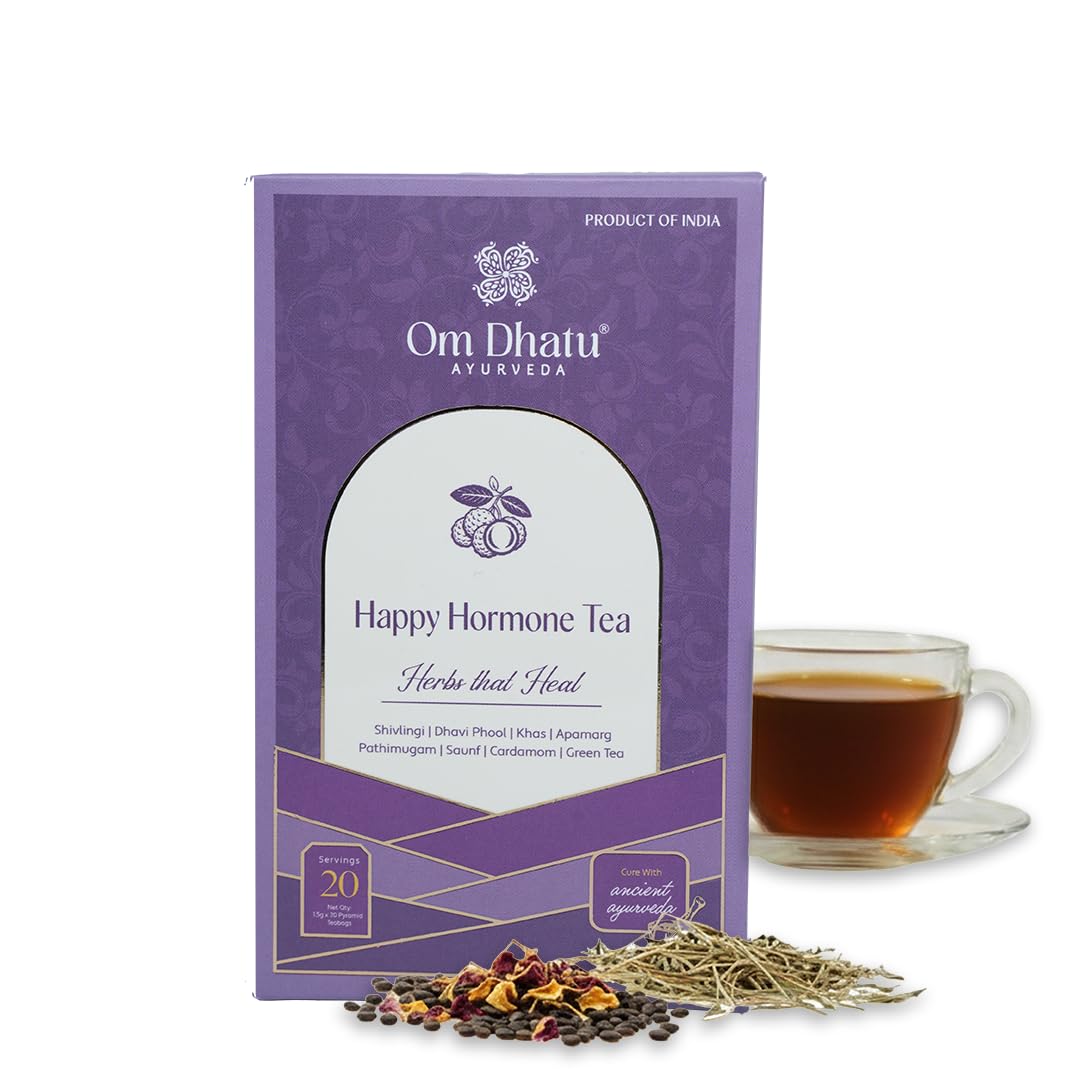 Happy Hormone Tea - 20 Tea Bags | Herbs that Heals | Shivlingi - Dhavi Phool - Khas - Apamarg - Pathimugam - Saunf - Cardamom - Green Tea | Herbal Tea | FSSAI Approved | 100% Natural-picture-27
