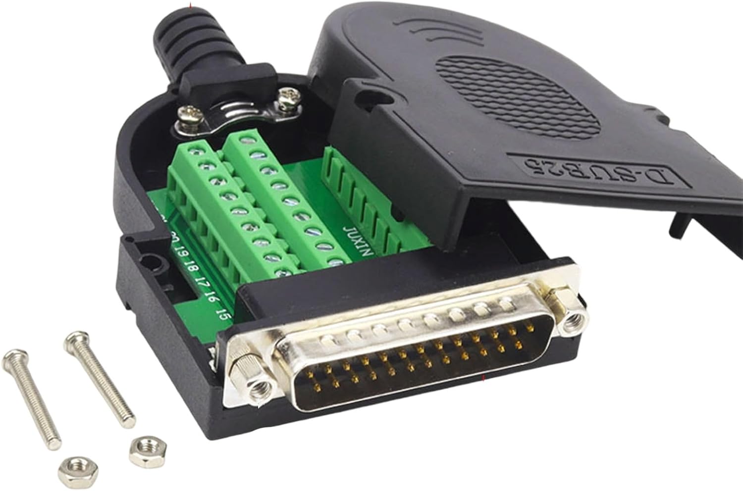 RS232 DB25 Solderless Adapter Flexible Wire Protections Sleeve RS232 Joint Industrial Instrument Compatible